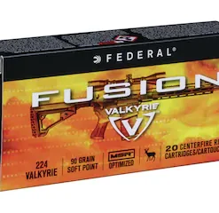 FEDERAL FUSION MSR AMMUNITION 224 VALKYRIE 90 GRAIN BONDED SOFT POINT BOAT TAIL