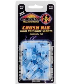 45 Caliber Crush Rib Blue Sabots Holds 40 Caliber Bullets 50 Pack