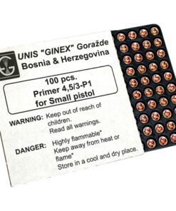 Unis Ginex Small Pistol Primer 5,000 Count Case Nickel Cup
